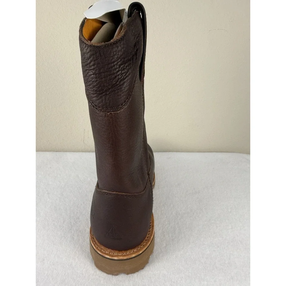 Chippewa Work Boots Mens 8D Waterproof Steel Toe Brown Leather Logger Boots NIB‎